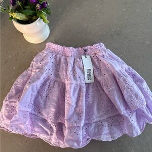 BB Dakota Lavender Eyelet Skirt